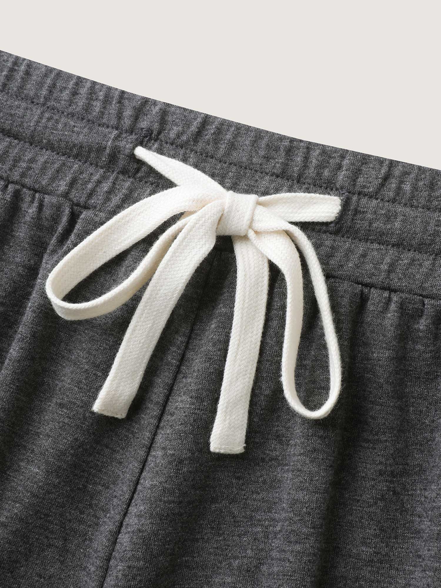 Supersoft Contrast Drawstring Mixed Knit Shorts - Image 6