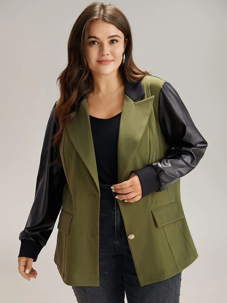 Contrast Flap Pocket Button Fly Coat - Image 3