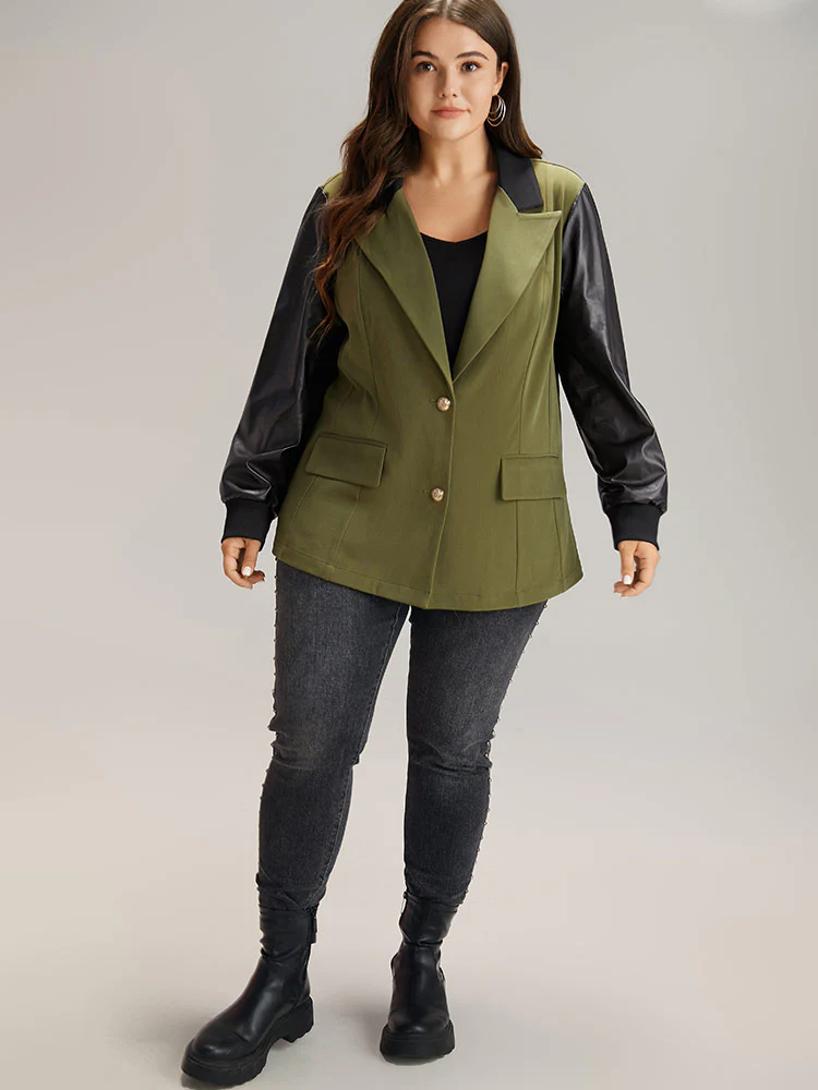Contrast Flap Pocket Button Fly Coat - Image 4