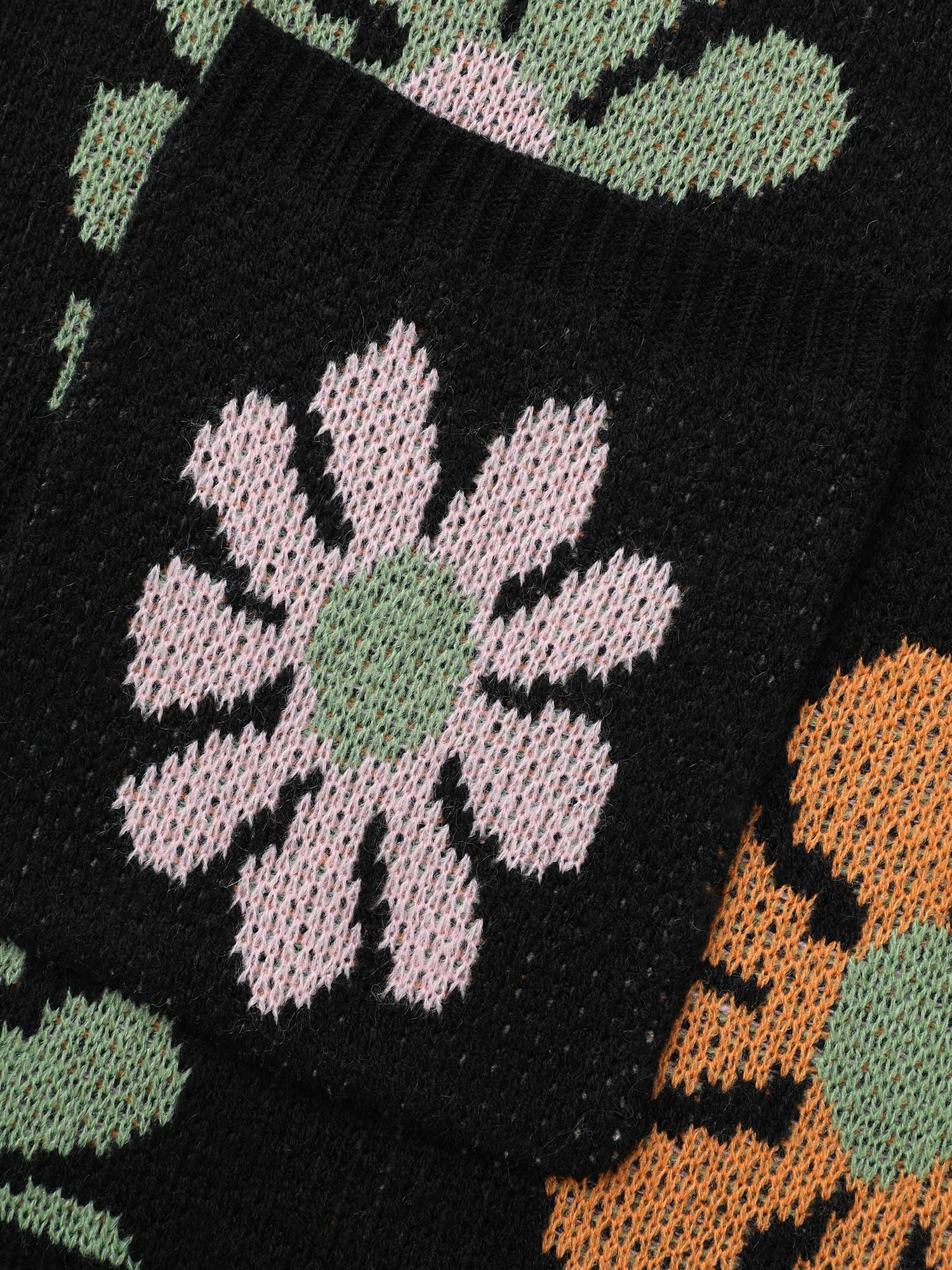 Contrast Floral Patch Pocket Cardigan - Image 5