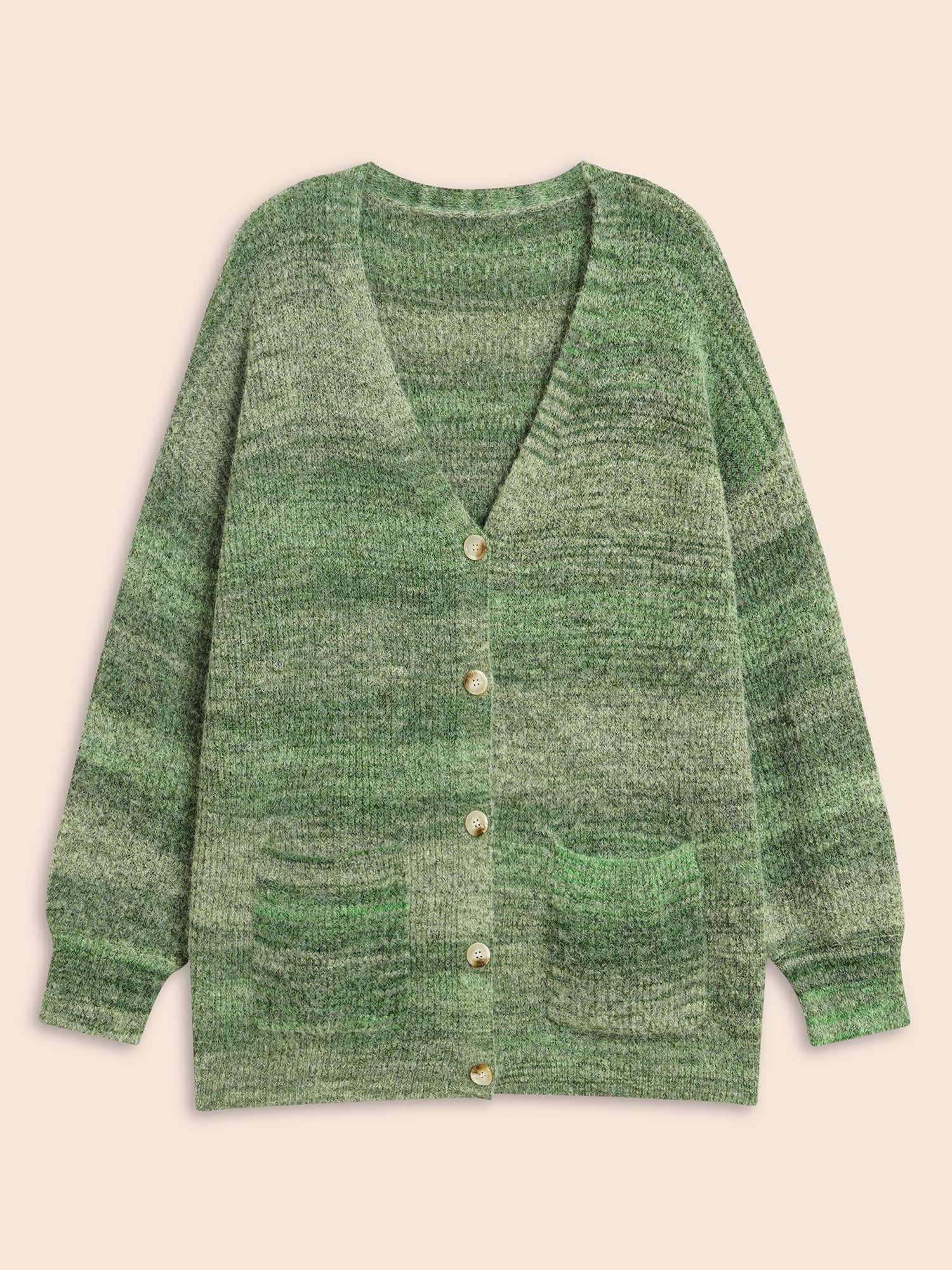Contrast Patched Pocket Drop Shoulder Cardigan - Image 9