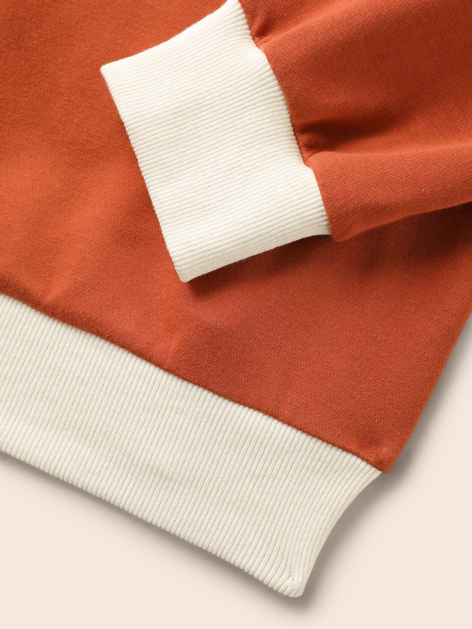 Contrast Patchwork Drop Shoulder Sleeve Sweatshirt - Image 6