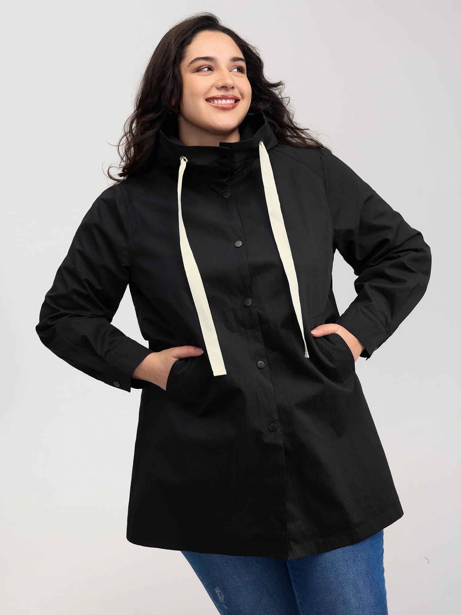 Contrast Pockets Button-Front Coat - Image 2