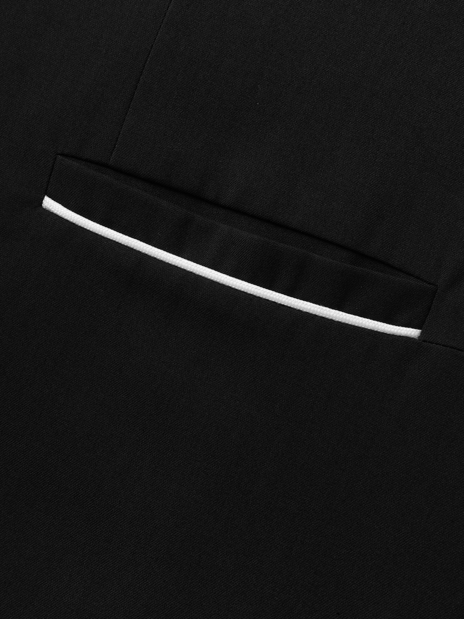Contrast Pockets Three-Quarter Sleeve Blazer - Image 7