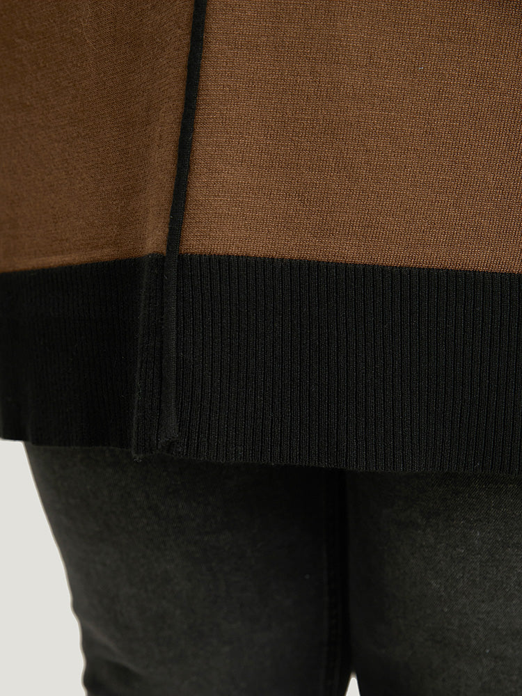 Contrast Seam Detail Drop Shoulder Pullover - Image 7