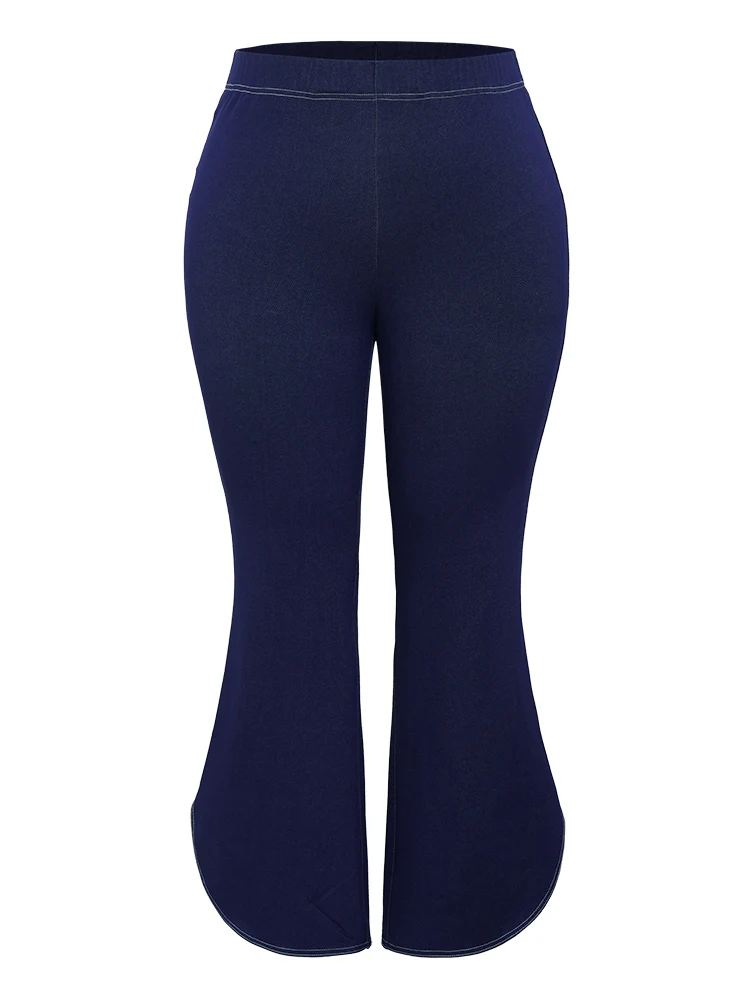Supersoft Essentials Contrast Stitch Curved Hem Very Stretchy Jeans - Image 10