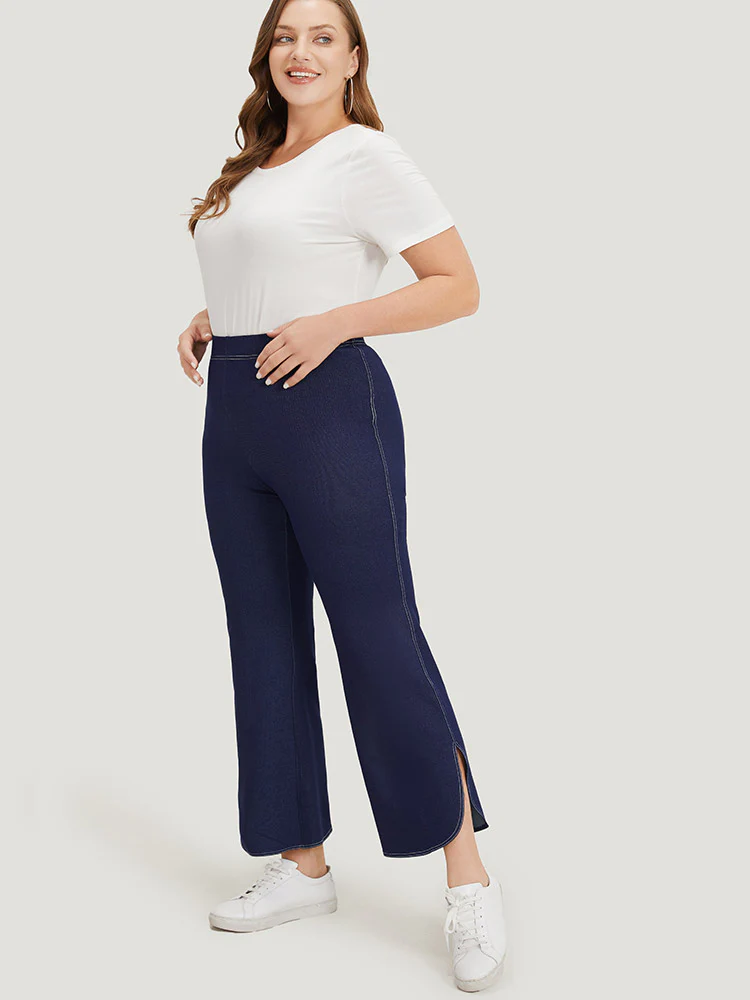 Supersoft Essentials Contrast Stitch Curved Hem Very Stretchy Jeans - Image 3