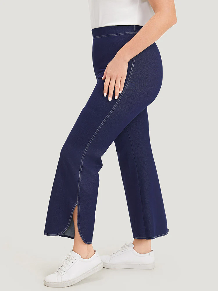 Supersoft Essentials Contrast Stitch Curved Hem Very Stretchy Jeans - Image 4