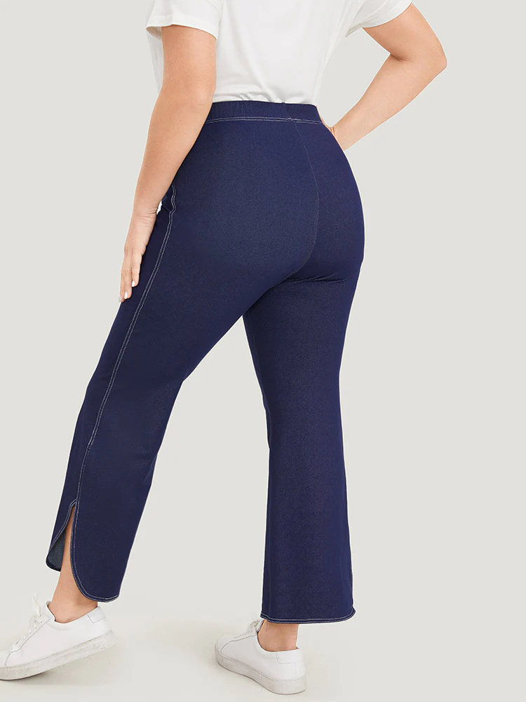 Supersoft Essentials Contrast Stitch Curved Hem Very Stretchy Jeans - Image 5