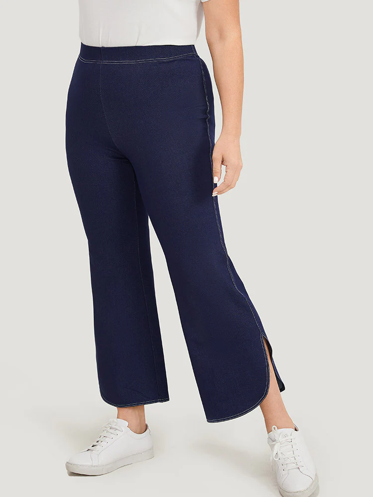 Supersoft Essentials Contrast Stitch Curved Hem Very Stretchy Jeans - Image 6