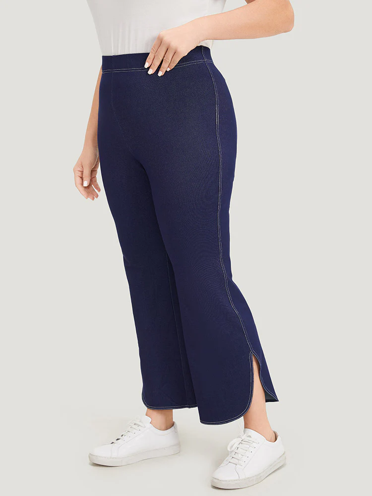 Supersoft Essentials Contrast Stitch Curved Hem Very Stretchy Jeans - Image 7