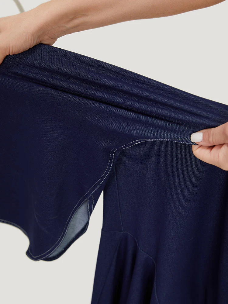 Supersoft Essentials Contrast Stitch Curved Hem Very Stretchy Jeans - Image 9