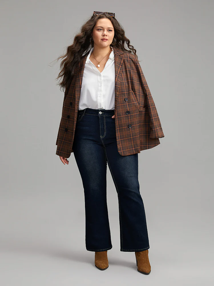 Contrast Stitch Dark Wash Jeans - Image 11