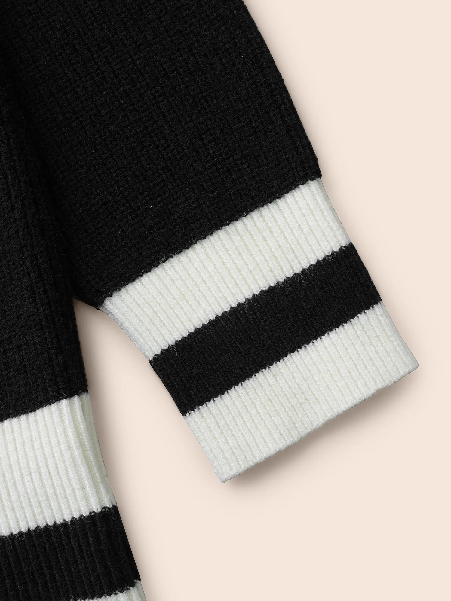 Contrast Striped Drop Shoulder Cardigan - Image 5