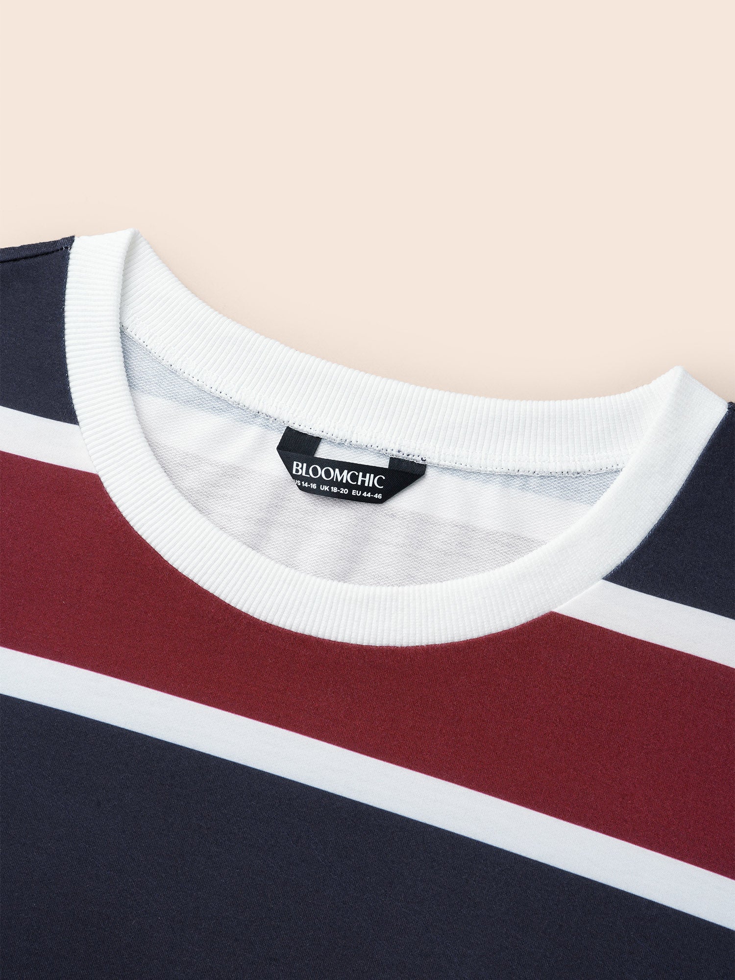 Contrast Striped Drop Shoulder Sweatshirt - Image 5