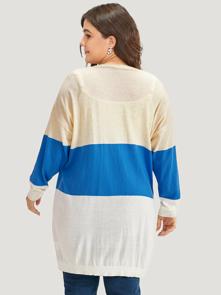 Supersoft Essentials Contrast Open Front Lightweight Cardigan - Image 4