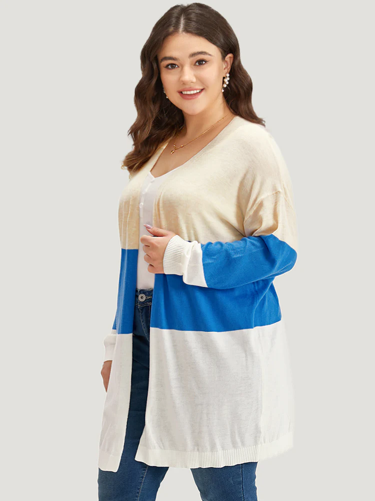 Supersoft Essentials Contrast Open Front Lightweight Cardigan - Image 5
