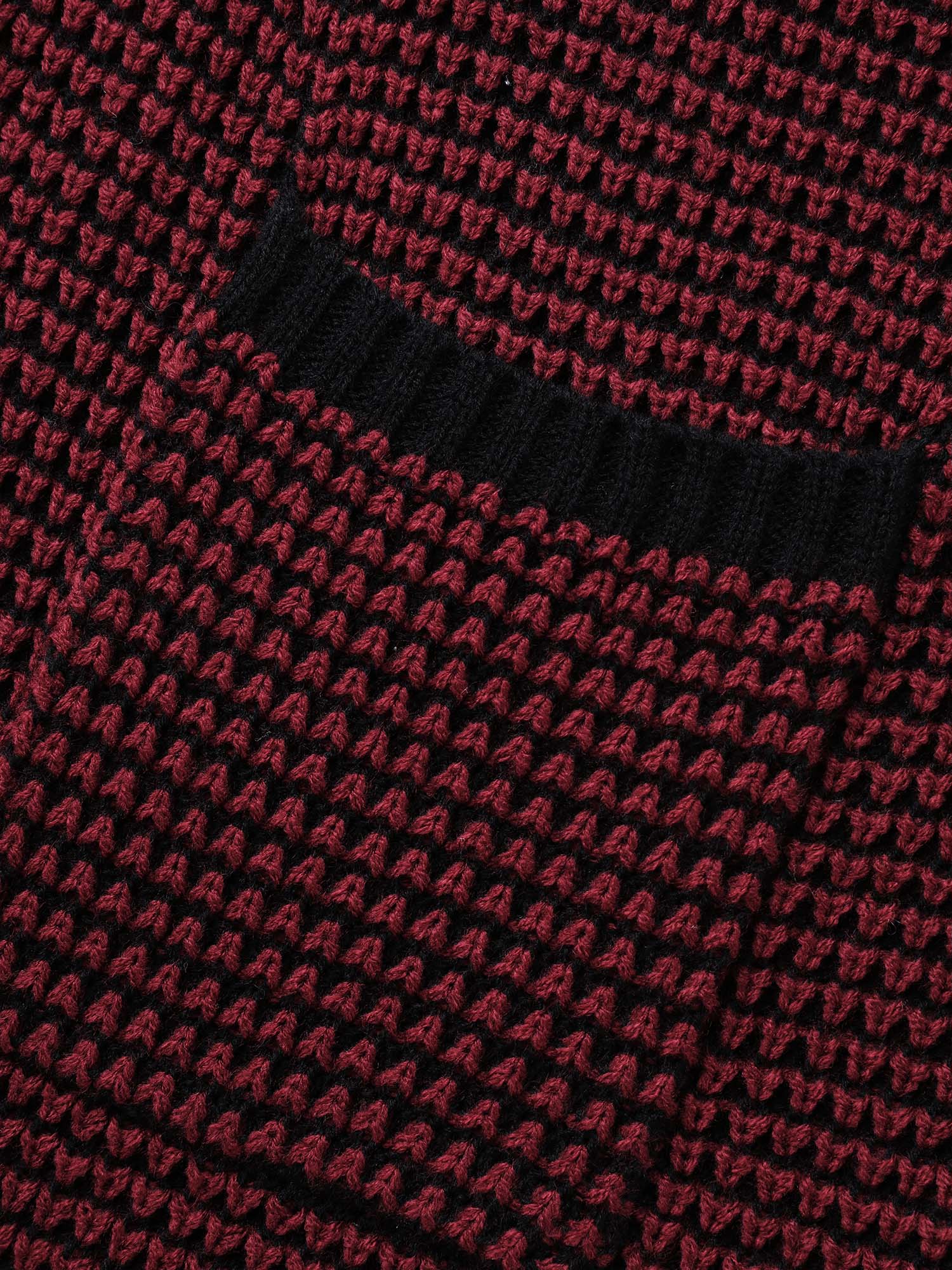 Contrast Textured Drop Shoulder Sleeve Cardigan - Image 6