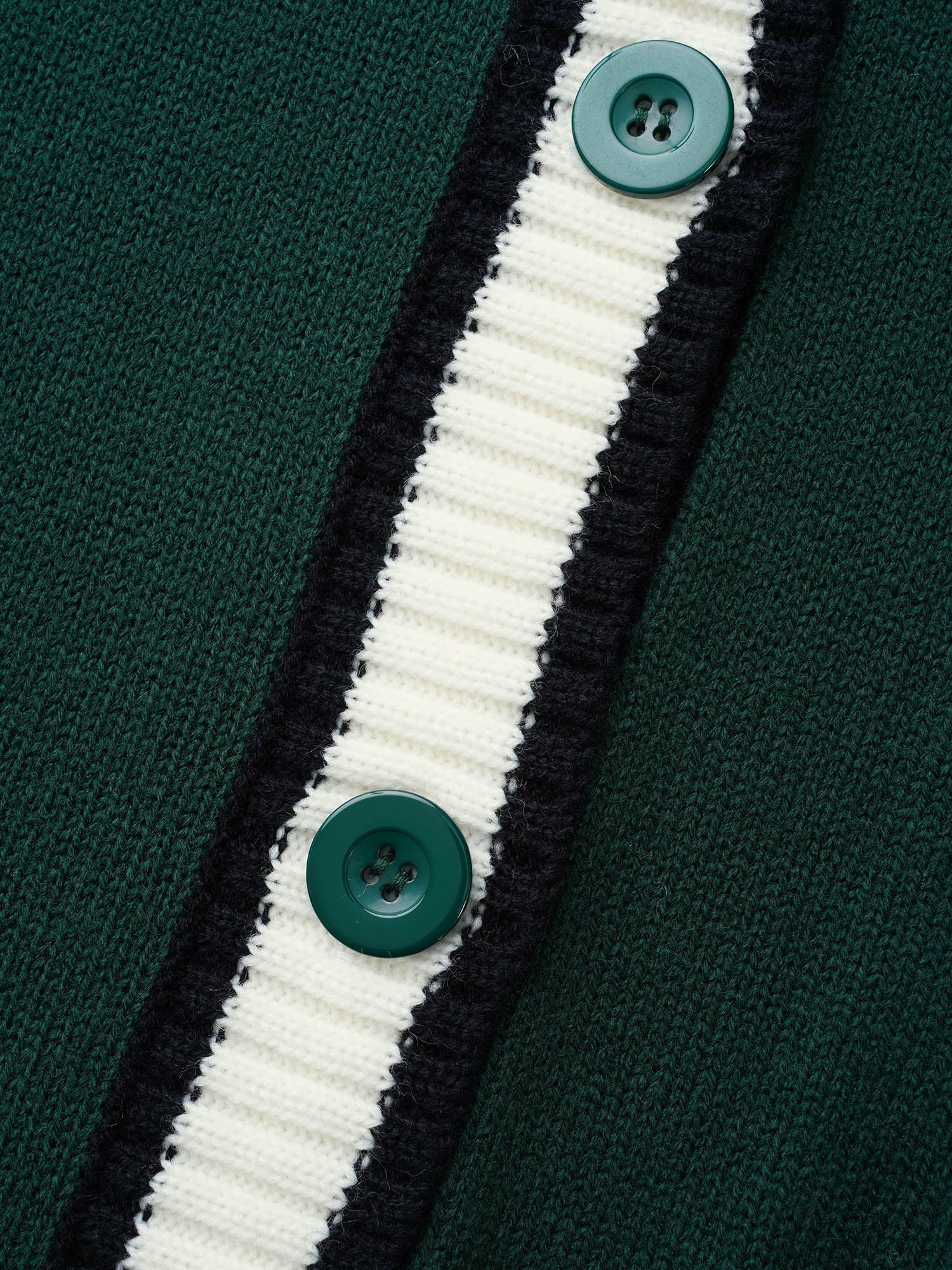 Contrast Trim Button Up Pocket Cardigan - Image 5