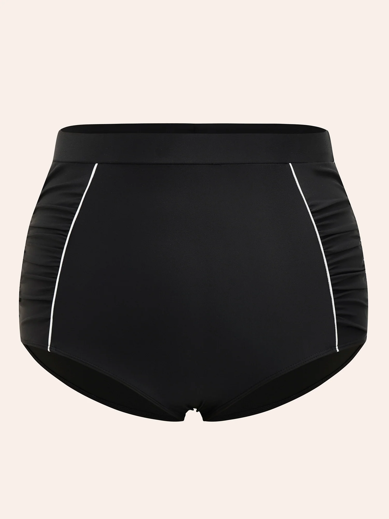 Contrast Trim Ruched High Rise Swim Bottom - Image 6