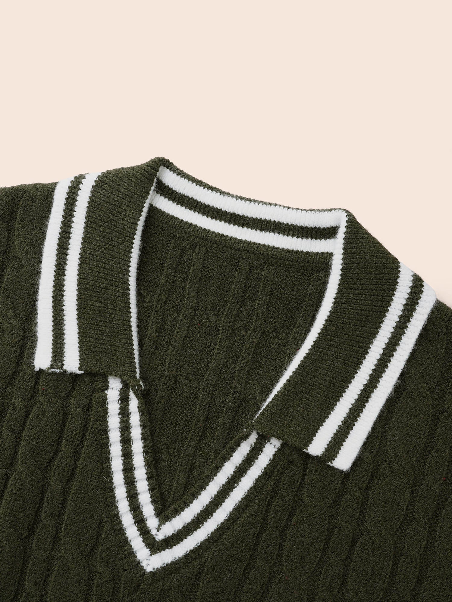 Contrast Trim Split Hem Pullover - Image 5