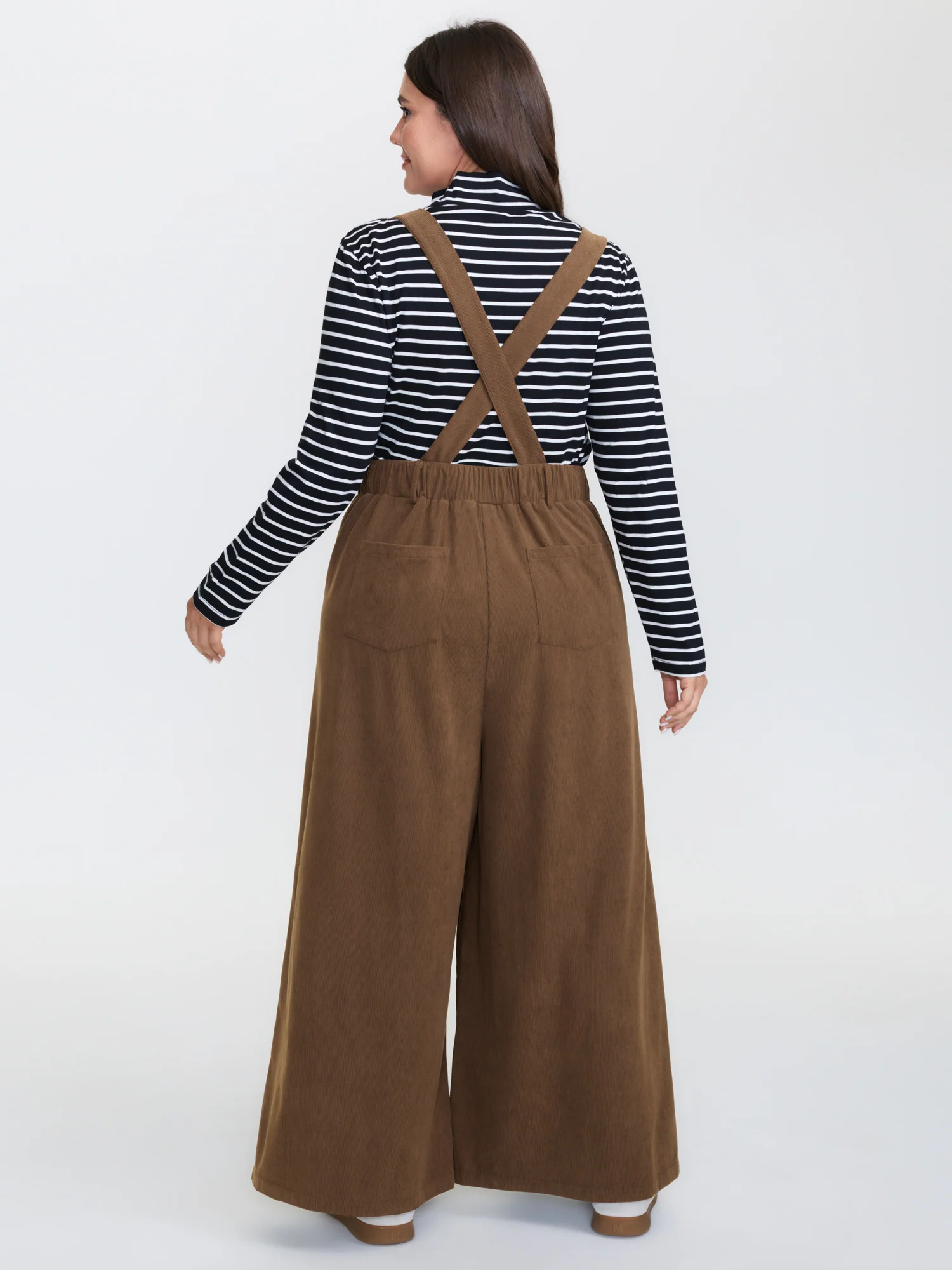 Corduroy Adjustable Shoulder Strap Jumpsuit - Image 4