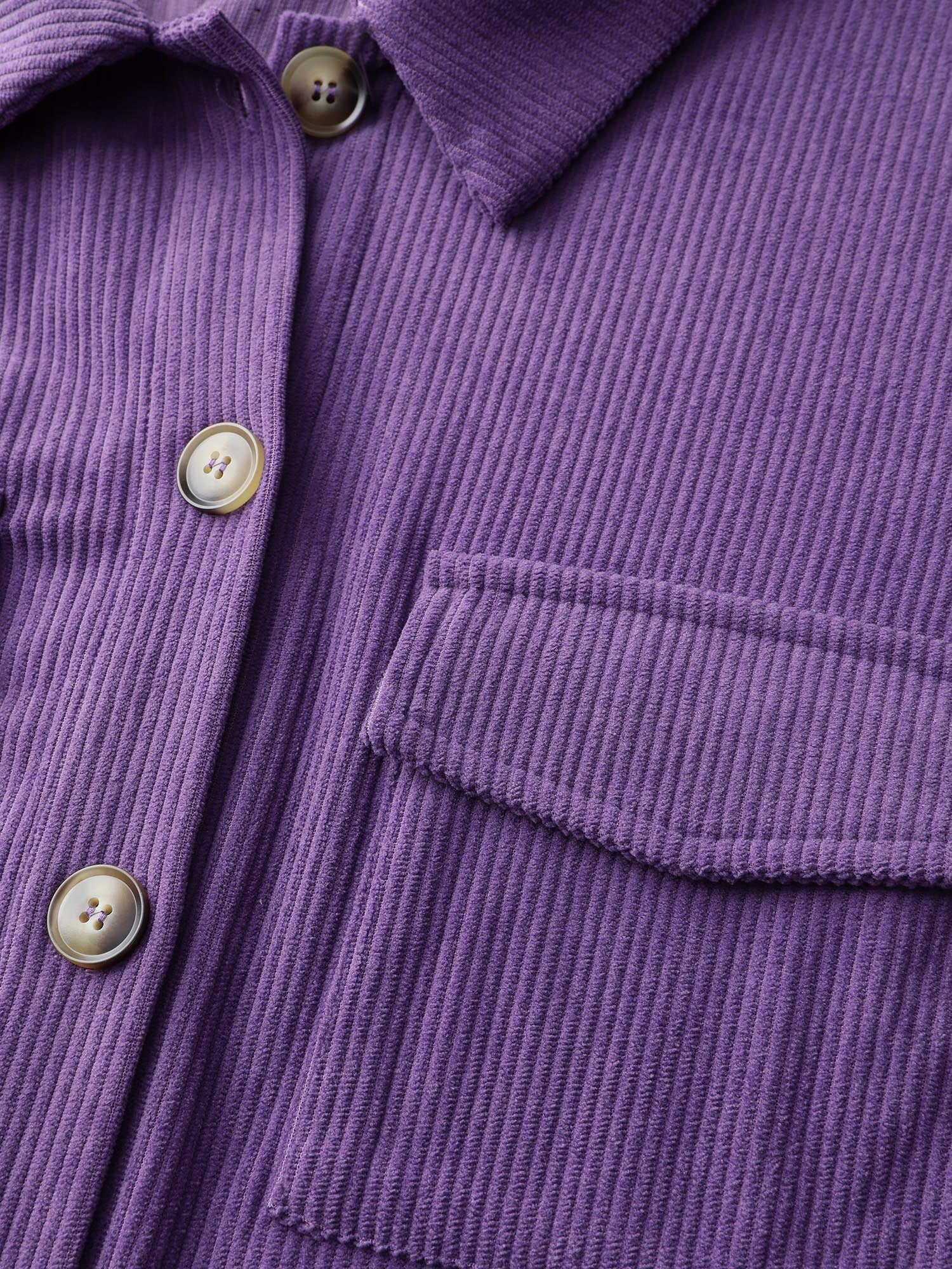 Corduroy Button-Front Belted Shirt Mini Dress - Image 6