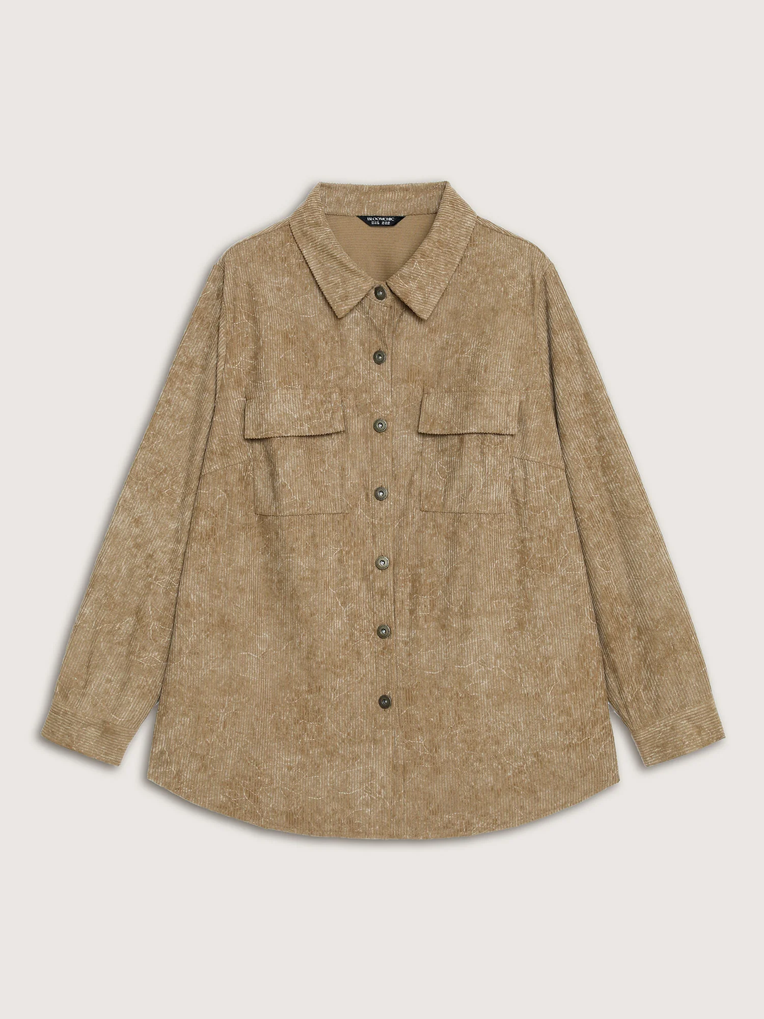 Corduroy Color Gradient Button-Down Jacket - Image 8