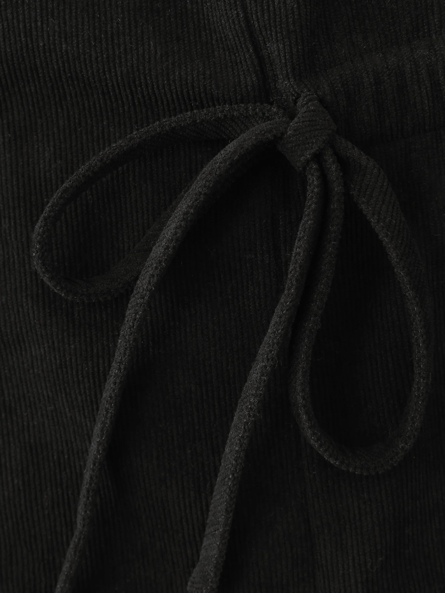 Corduroy Drawstring Waist Pockets Midi Dress - Image 7