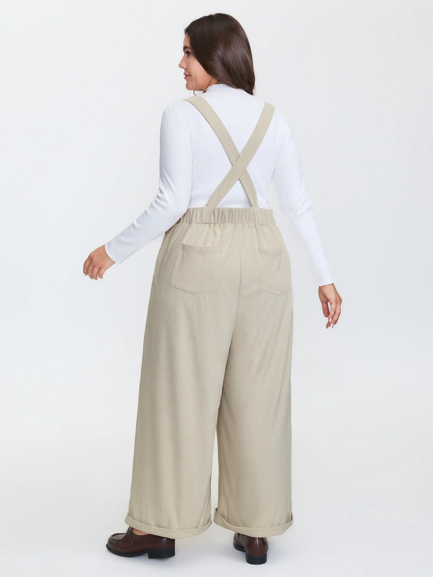 Corduroy Embroidered Adjustable Overall Jumpsuit - Image 4