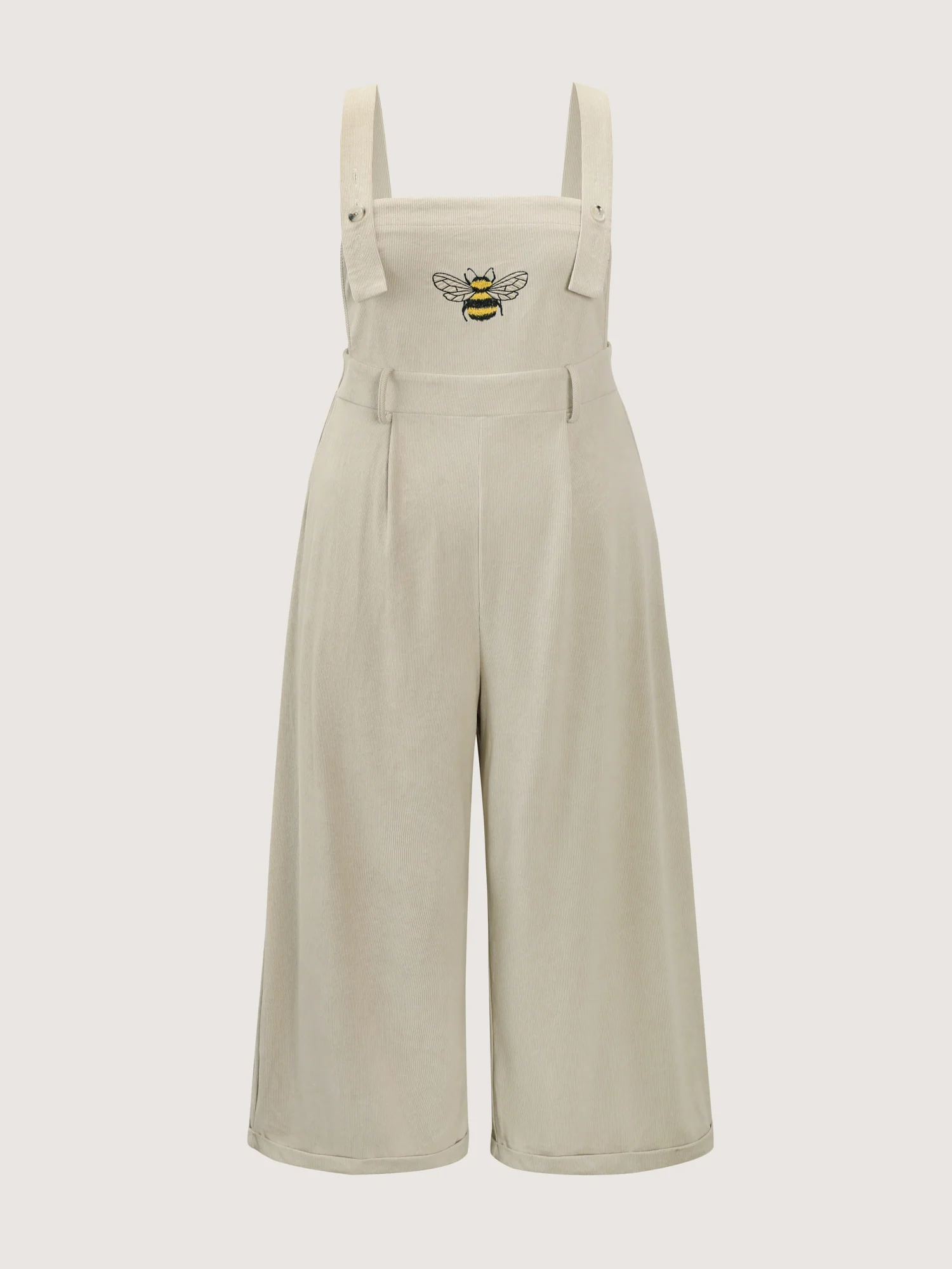 Corduroy Embroidered Adjustable Overall Jumpsuit - Image 7