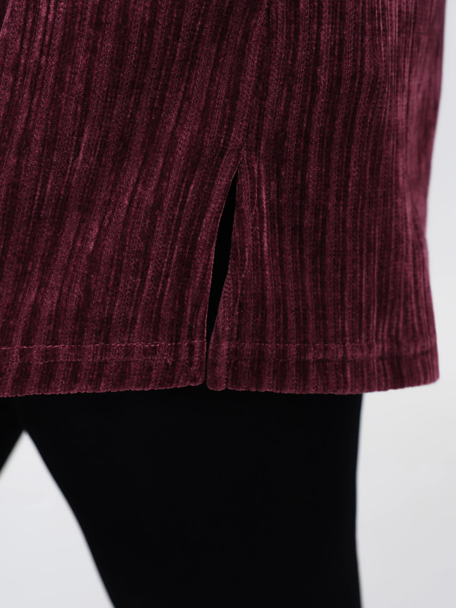 Corduroy-Feel Pockets Stretchy Cuffs Sweatshirt - Image 4