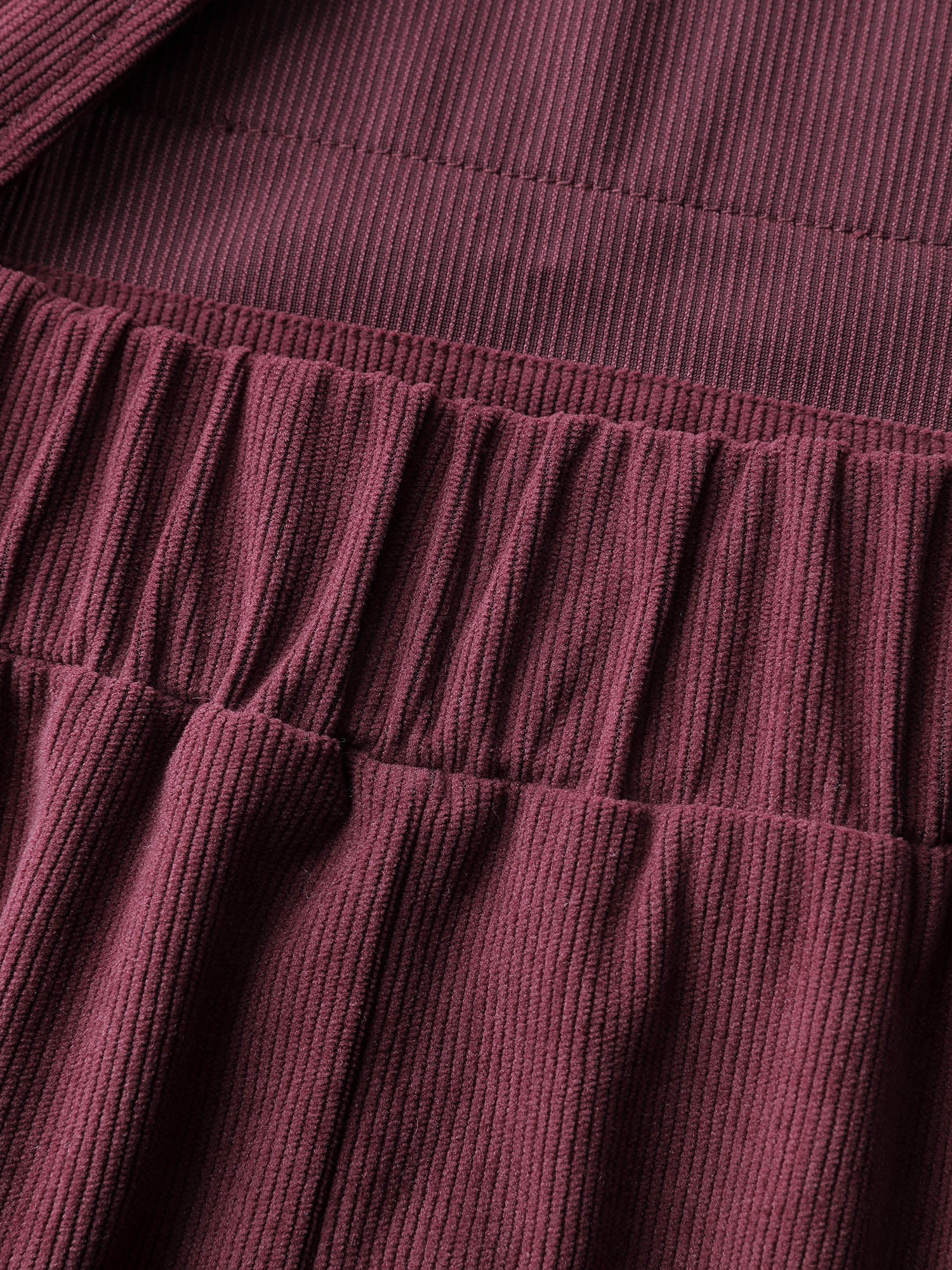 Corduroy Overall Straps Stretchy Back Midi Dress - Image 6
