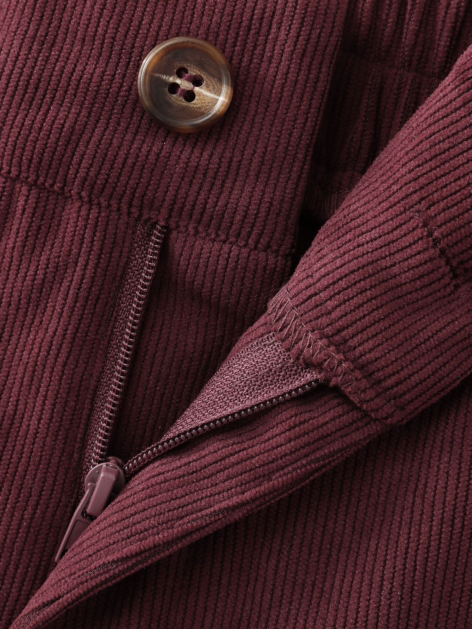 Corduroy Patch Pockets Ribbed Pants - Image 6