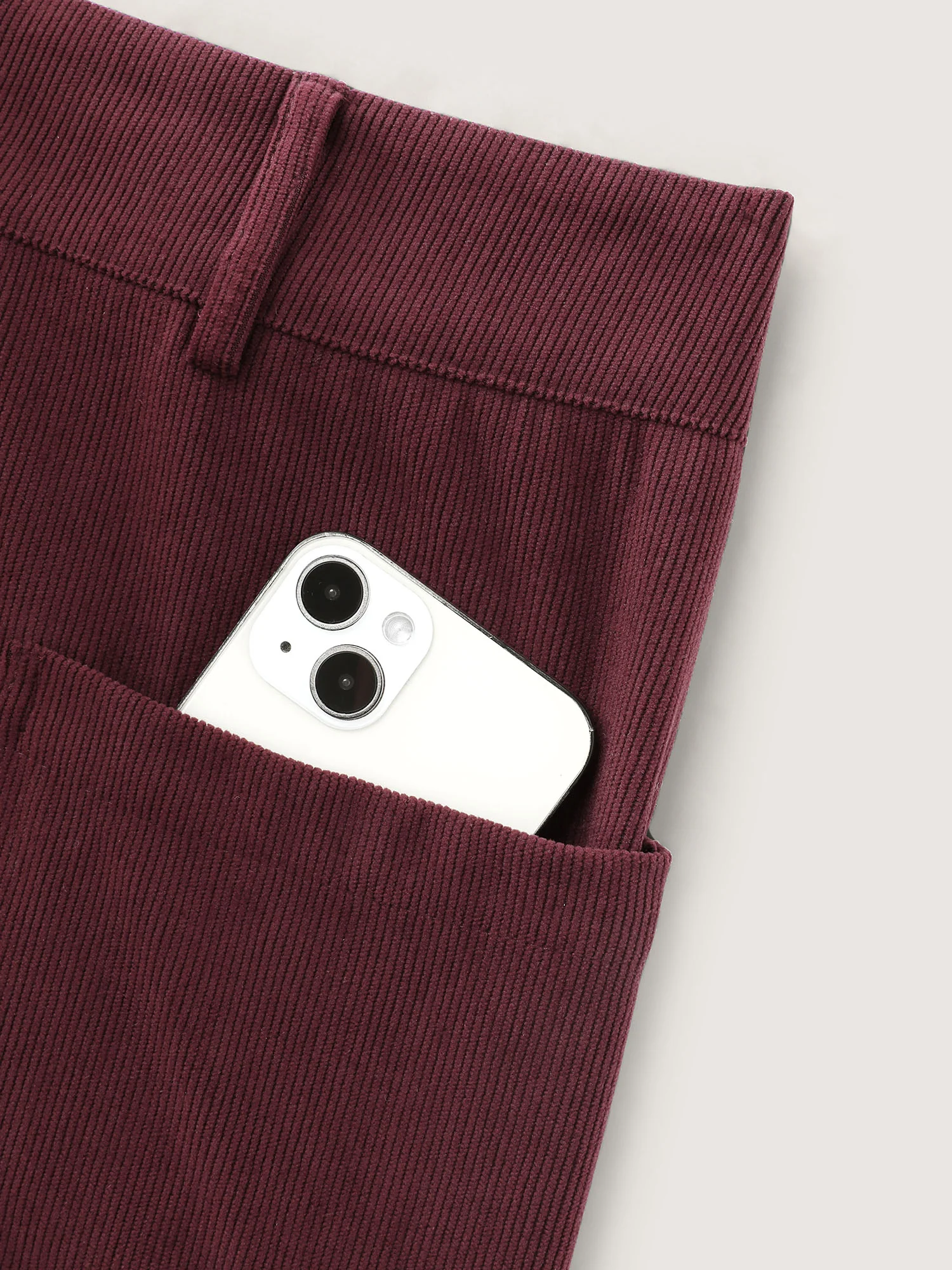 Corduroy Patch Pockets Ribbed Pants - Image 7