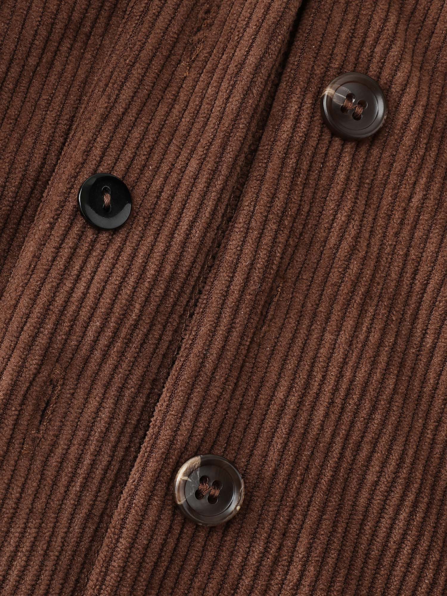 Corduroy Placket Belted Midi Dress - Image 7