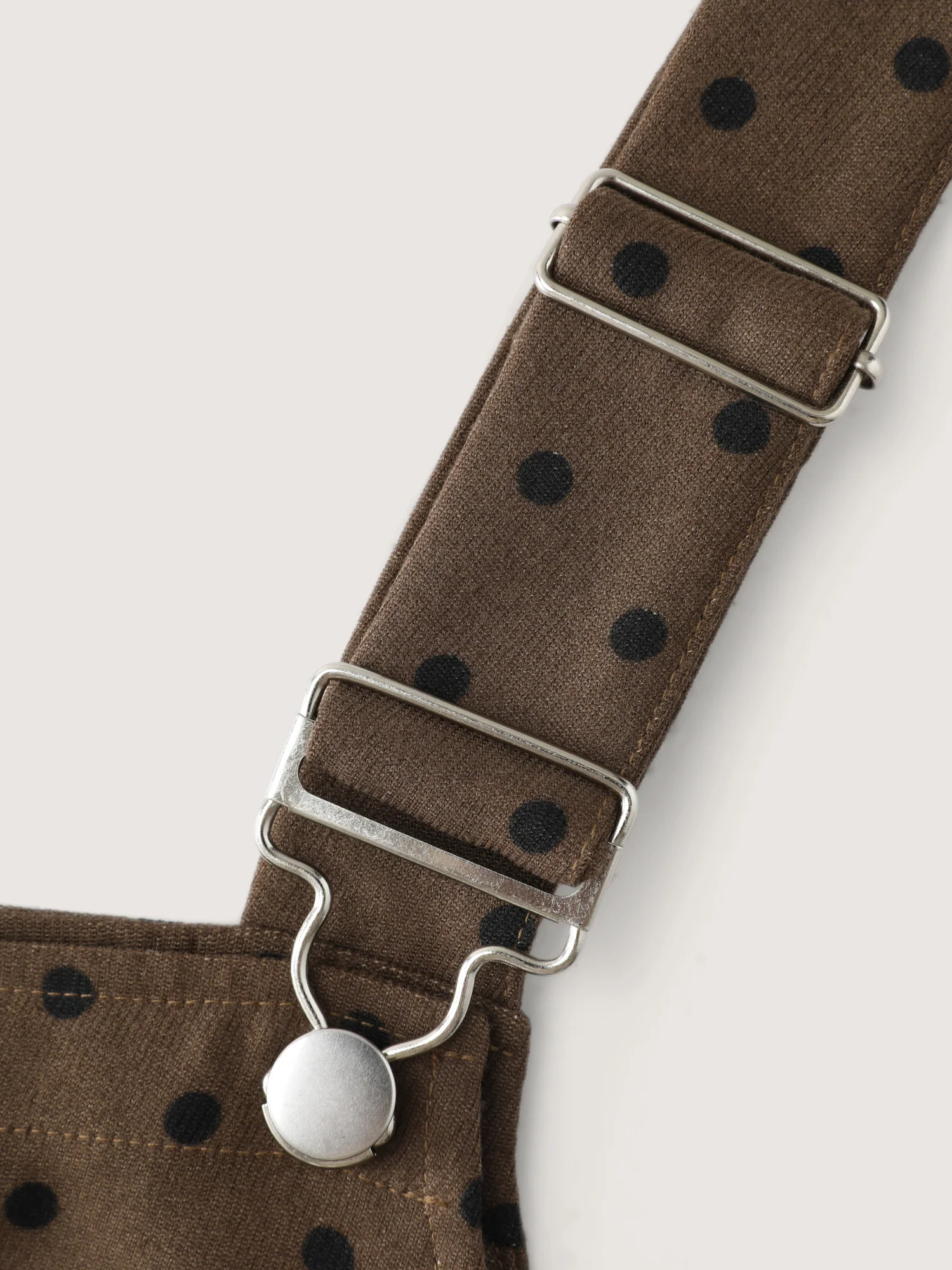 Corduroy Polka-Dot Pocketed Overall Dress - Image 6