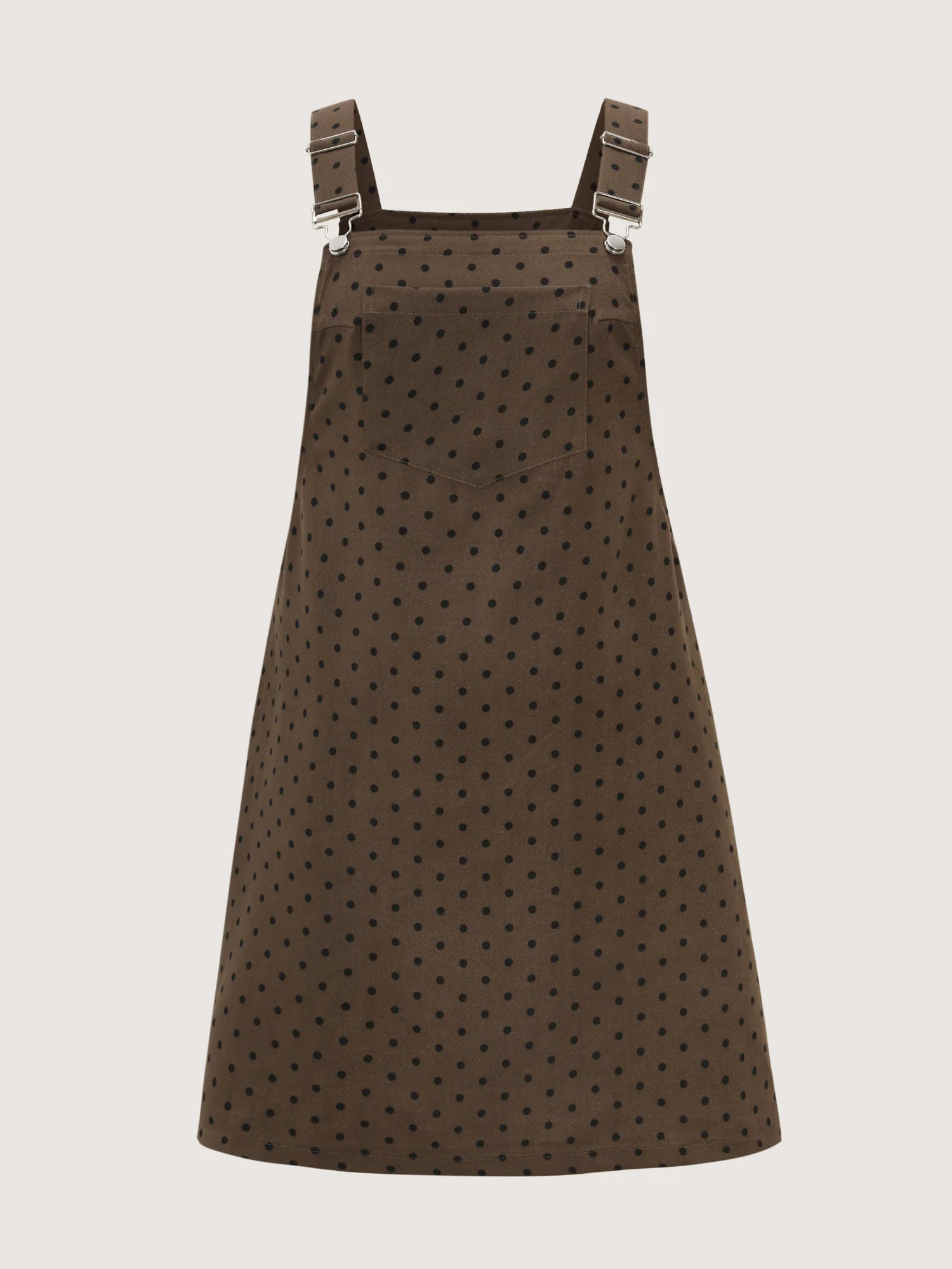 Corduroy Polka-Dot Pocketed Overall Dress - Image 8