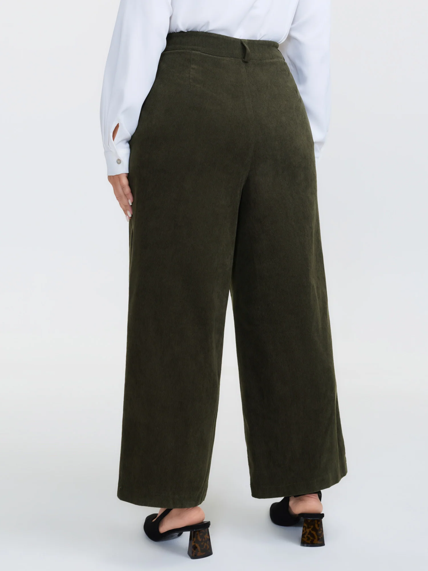 Corduroy Ribbed Solid Pants - Image 5