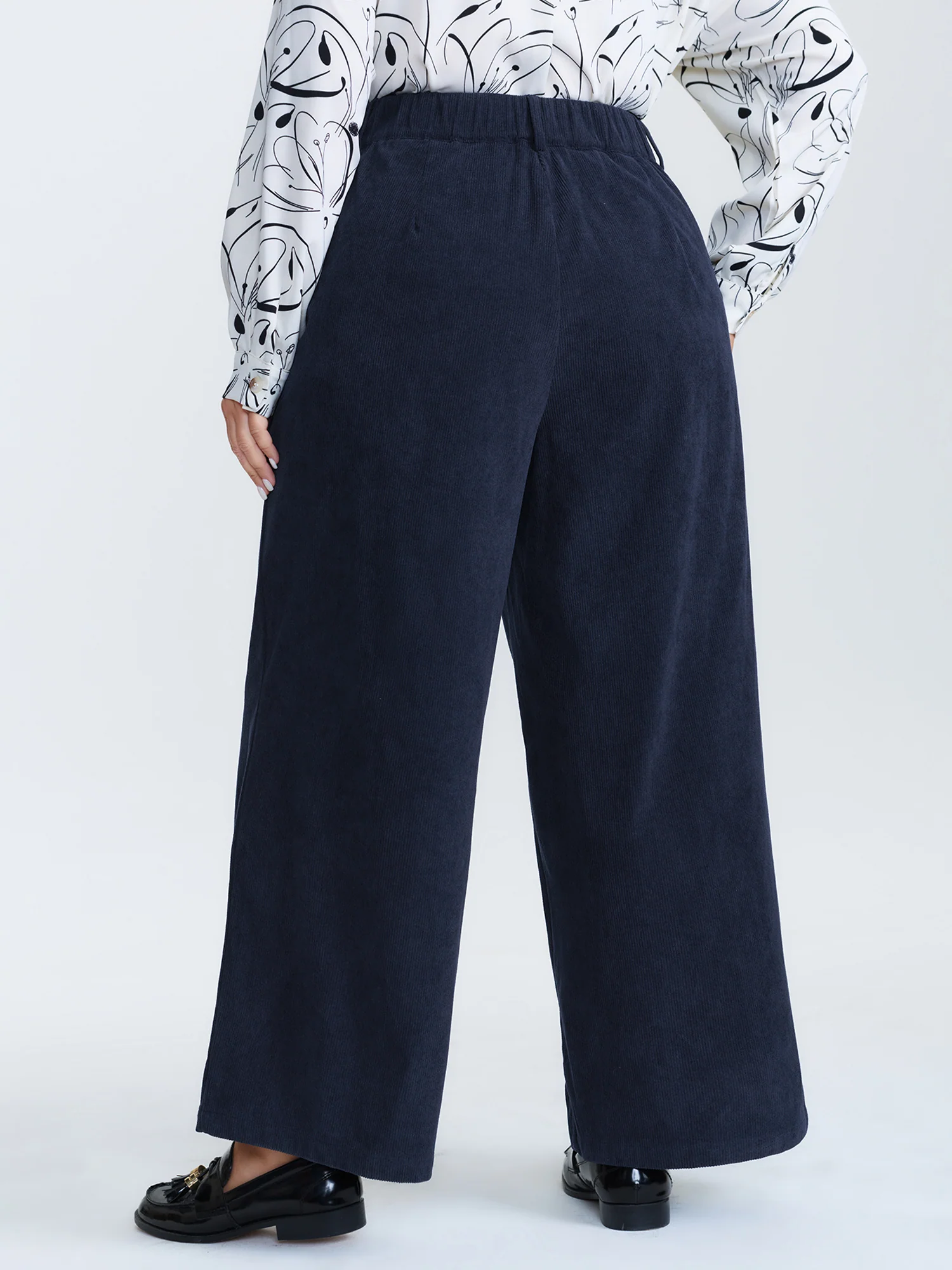Corduroy Ribbed Straight-Leg Pants - Image 5