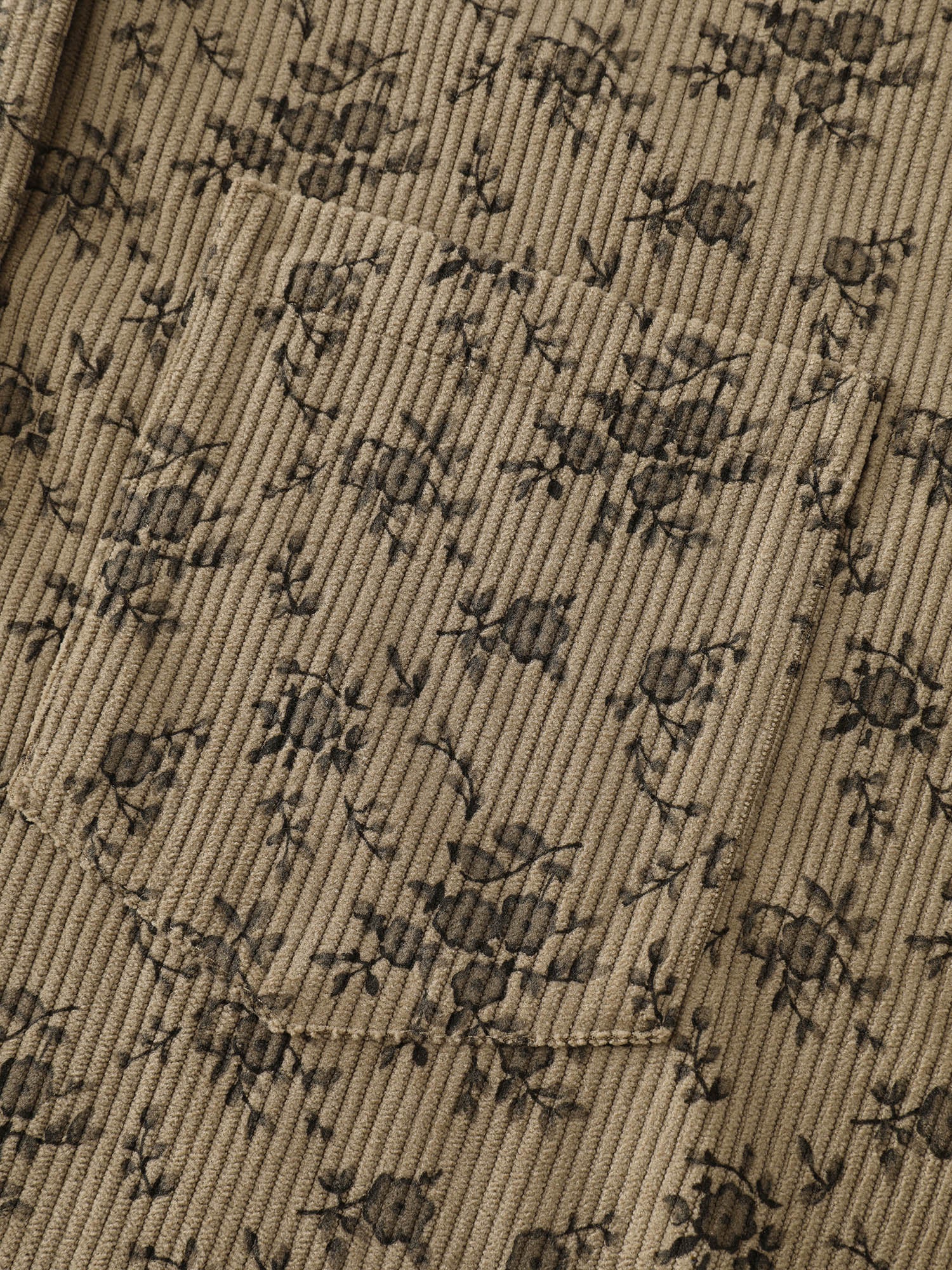 Corduroy Ruffled Button-Down Shirt - Image 5