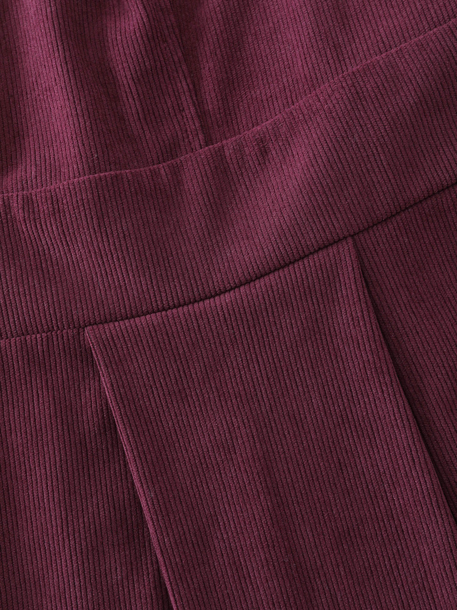 Corduroy Stretchy Waist V-Neck Mini Dress - Image 6