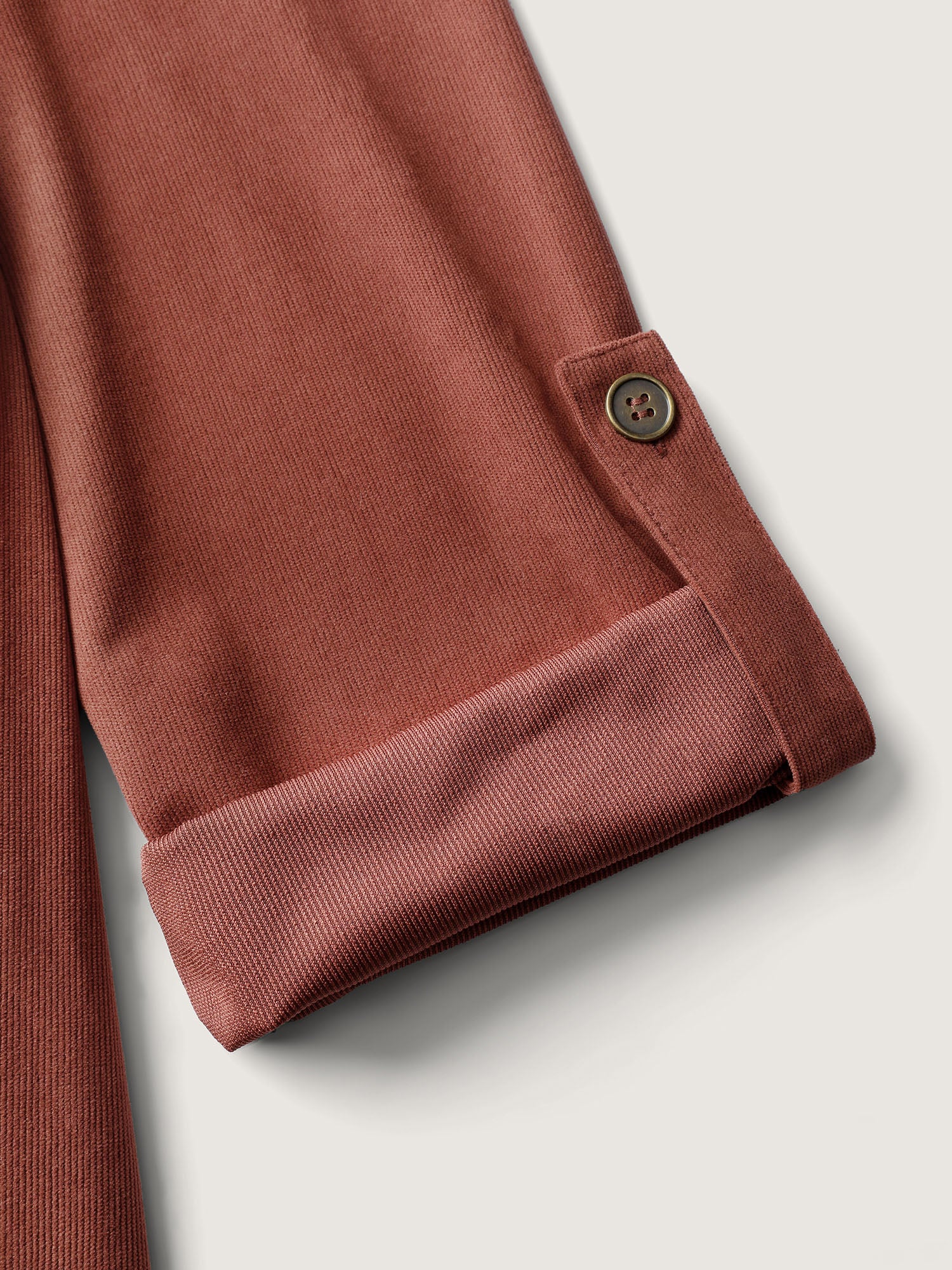 Corduroy Tab Sleeve Belted Midi Dress - Image 5