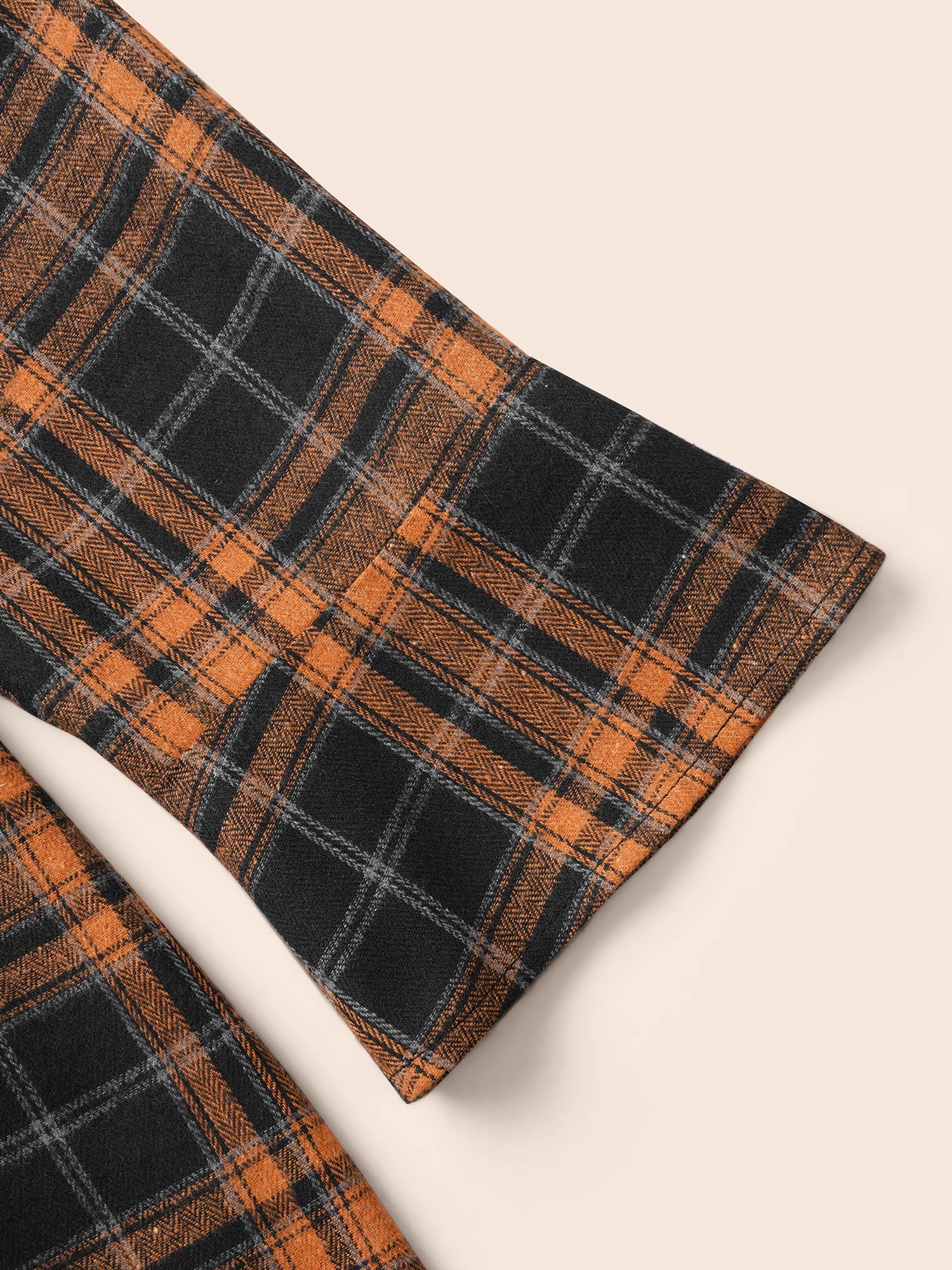 Corset Plaid Waist-Cinching Blouse - Image 5