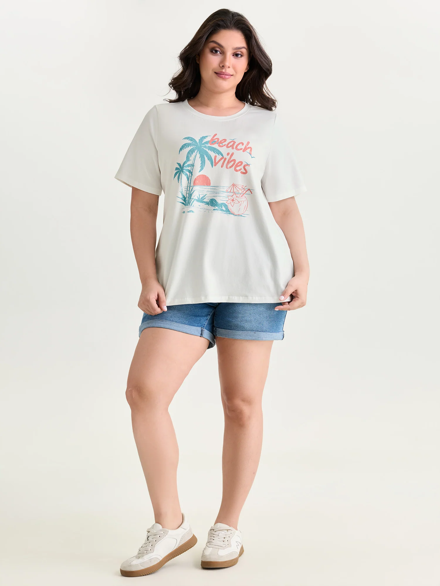 Cotton Beach Vibes Print T-Shirt - Image 3