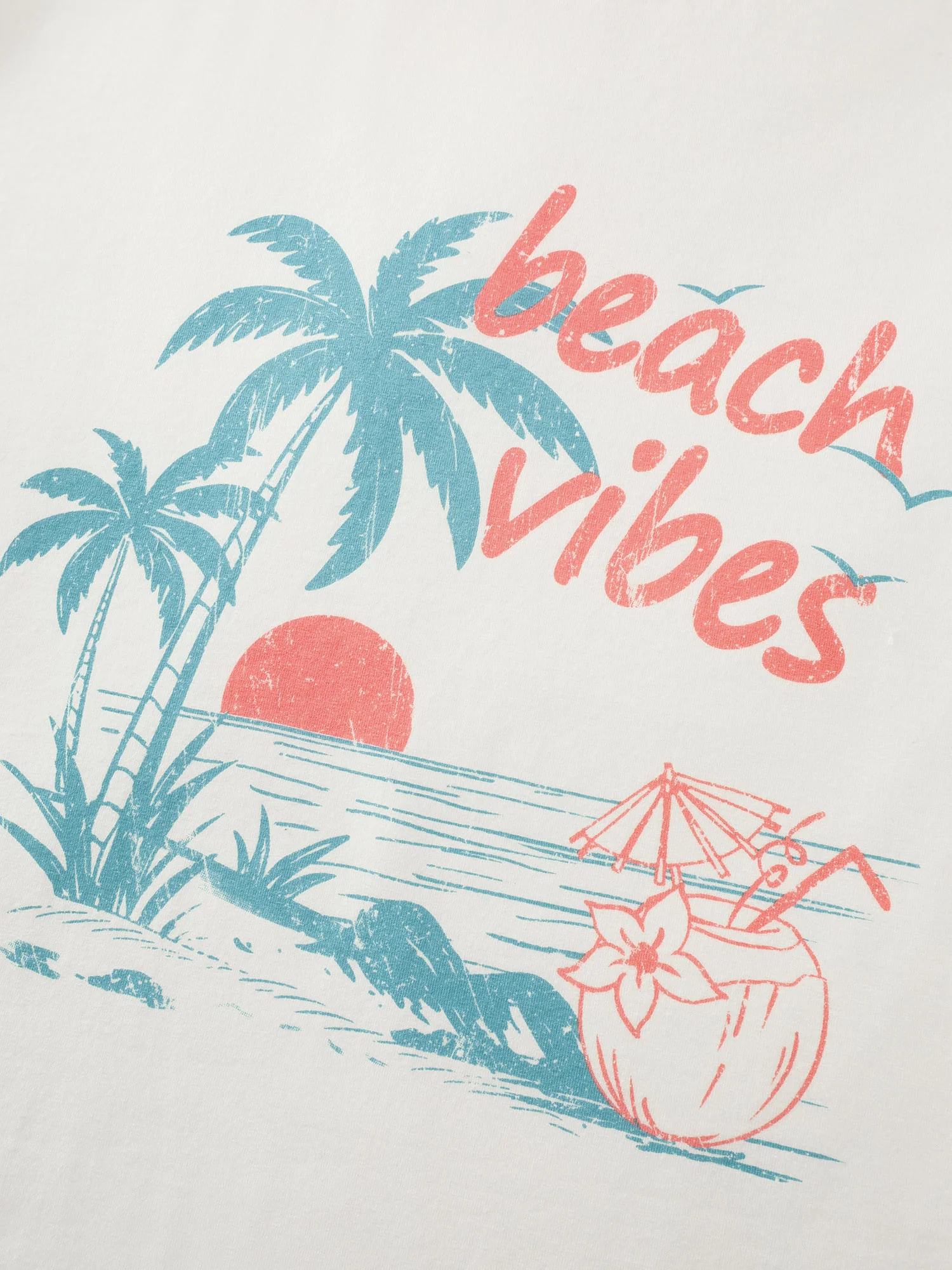 Cotton Beach Vibes Print T-Shirt - Image 5