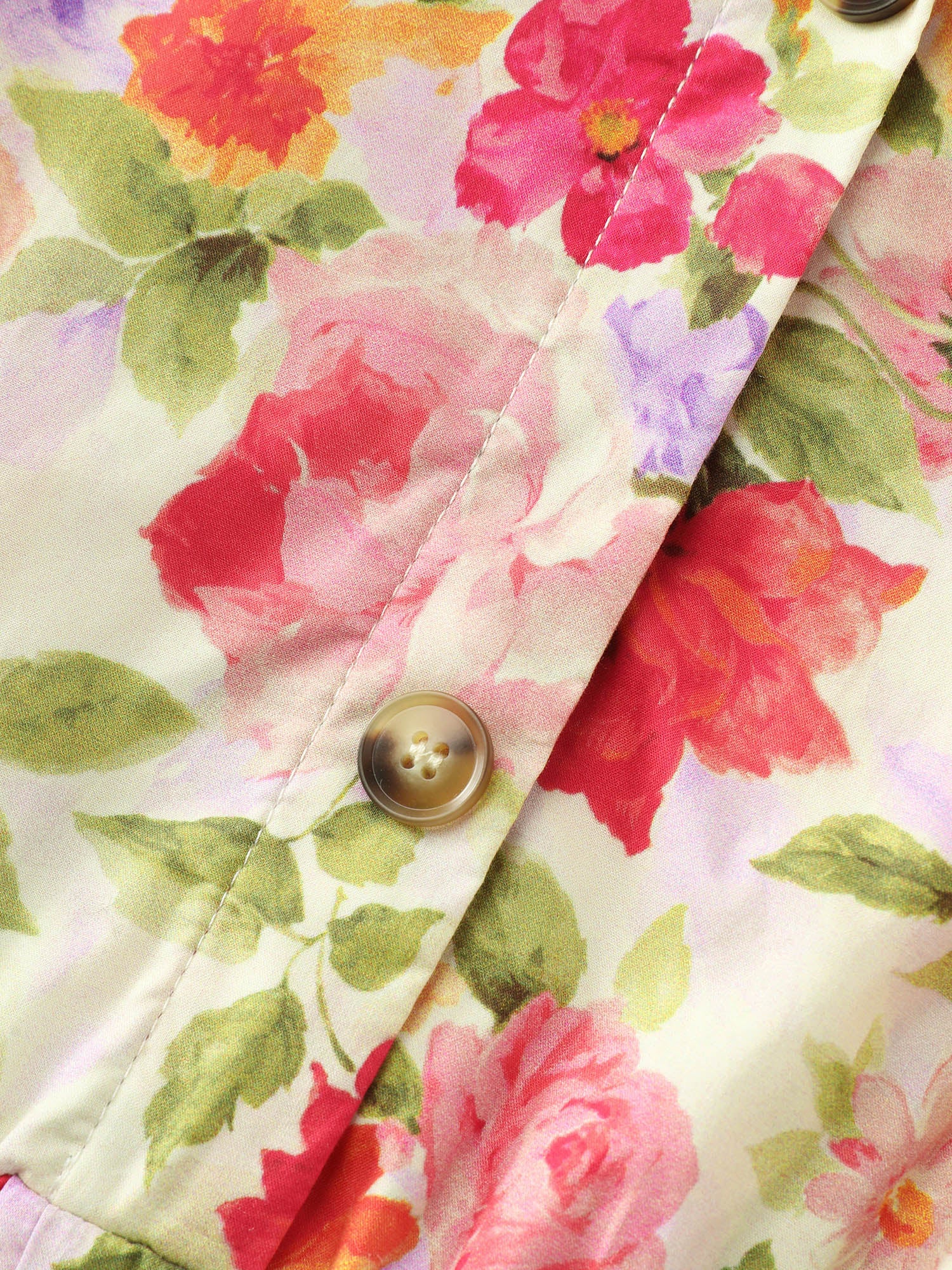 Cotton Bright Floral Belted Midi Dress - Image 5