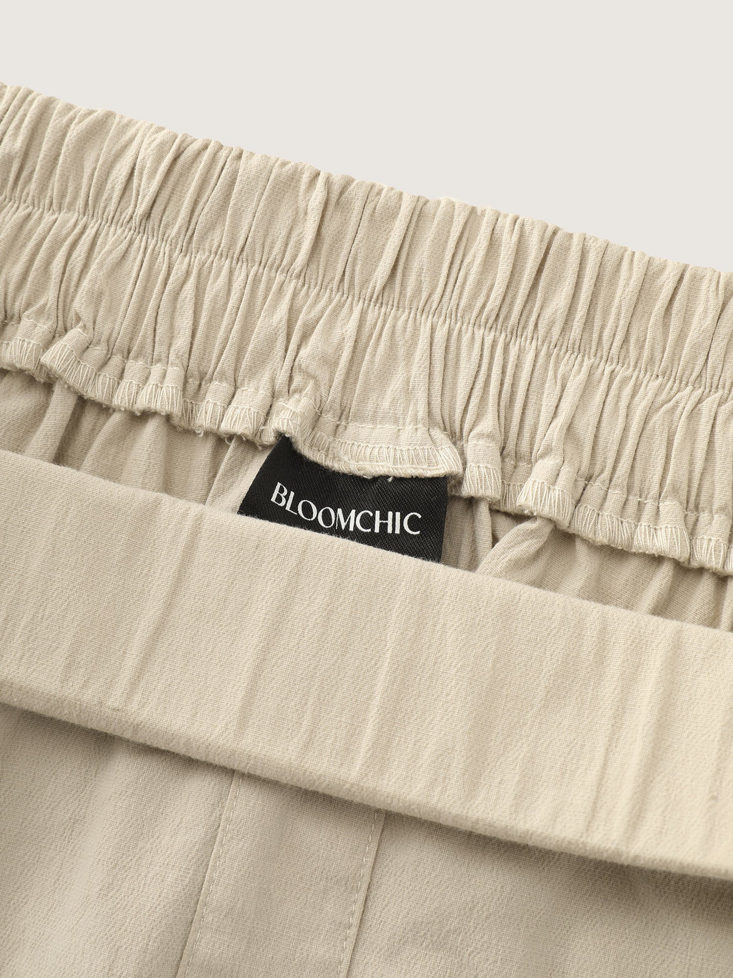 Cotton Button Detail Pleated Solid Midi Skirt - Image 6