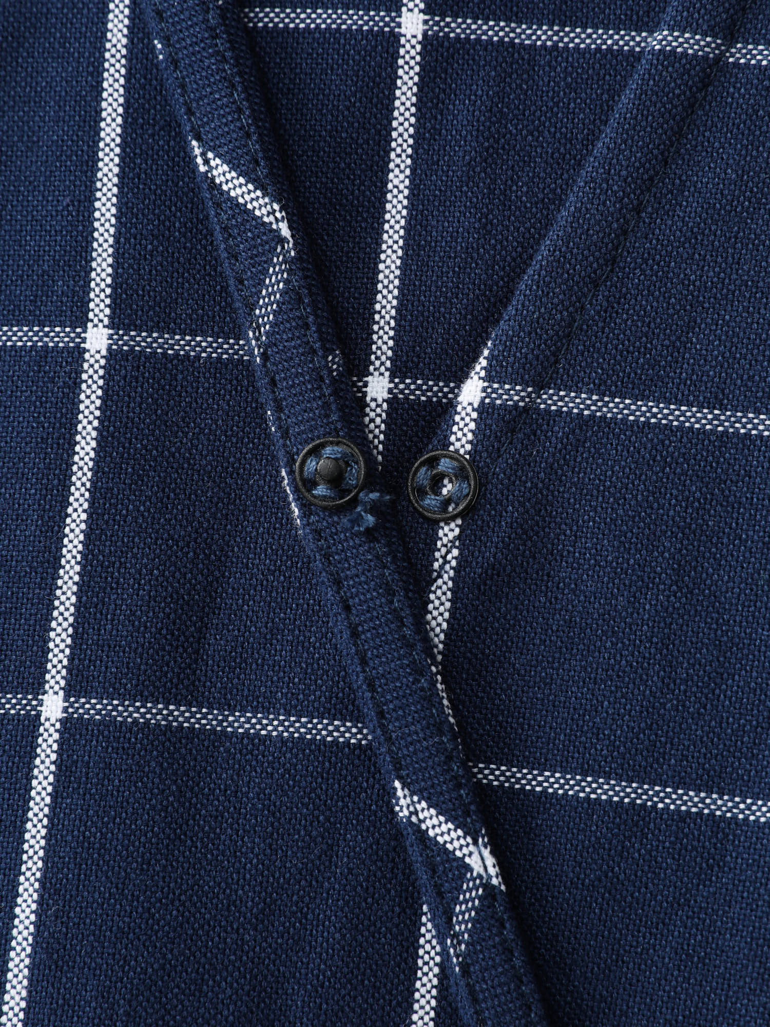 Cotton Checked Print Wrap Neckline Belted Midi Dress - Image 6