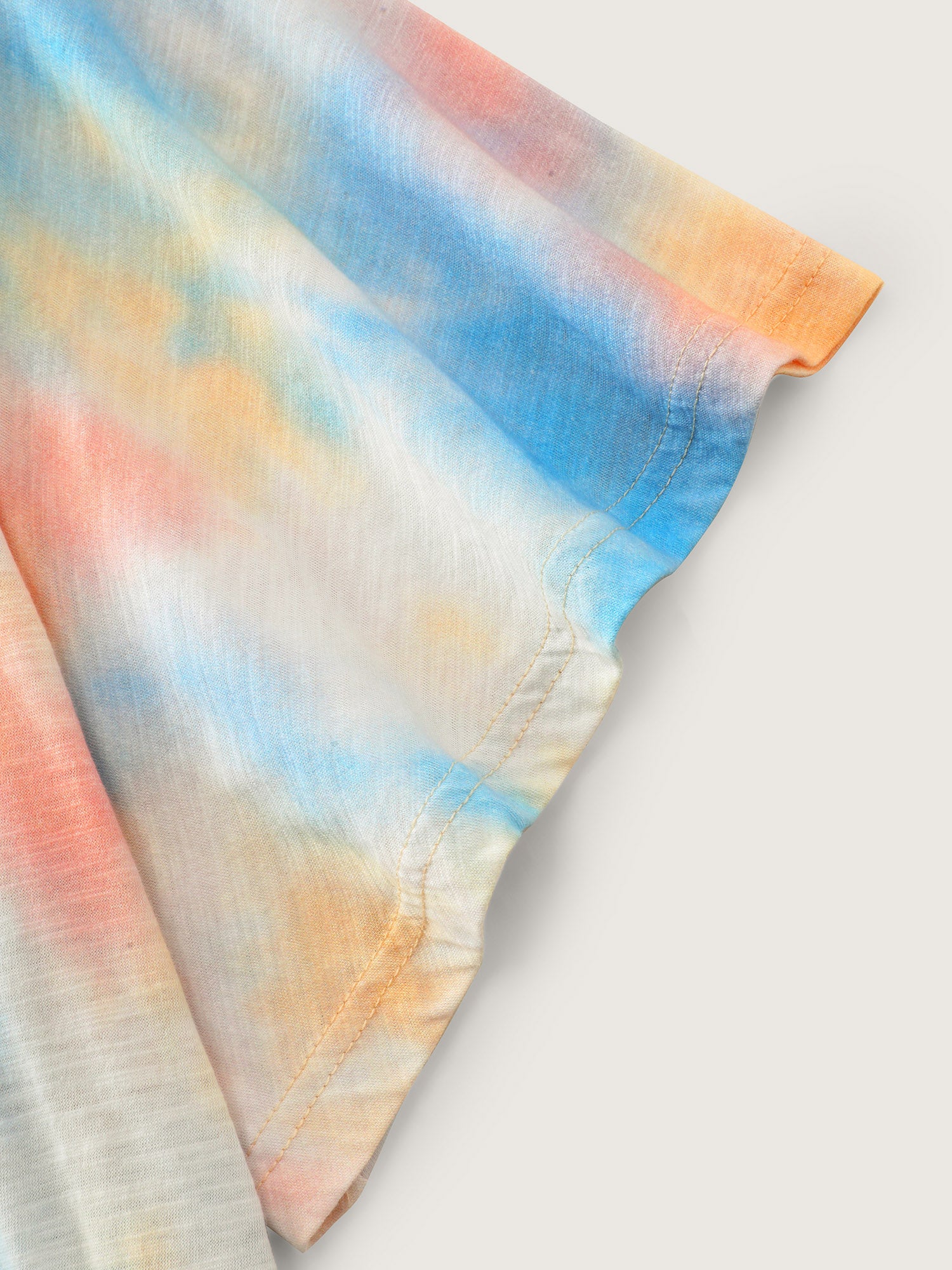 Cotton Color Gradient Fit And Flare Knit Top - Image 5